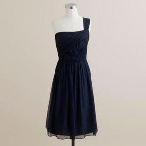 NEW J. CREW navy Lucienne Bridesmaid Dress in Silk Chiffon size 6